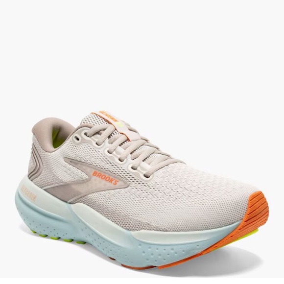 Brooks Women's Sneakers in Cream and Light Blue - Picture 2 of 14